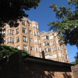 Close view of multi-story buildings, Newcastle, NSW, 27 February 2010