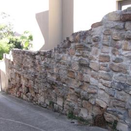 Stone wall in laneway, Newcastle, NSW, 27 February 2010