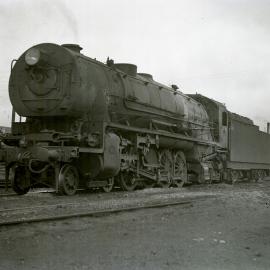 NSWGR D57 Class, 4-8-2 Mountain Type, Heavy Goods Locomotive on Sydney-bound goods near Ingleburn, [1930]