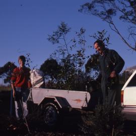John [Huthnan] and Norm George, Shortland Wetlands, NSW, 26 June 1988
