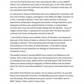 Some thoughts on history of education and ANZHES