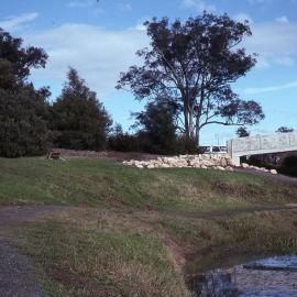 Visitors Centre entry ramp pre-planting, Shortland Wetlands, NSW, June 1989