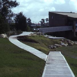 Amenities block path, Shortland Wetlands, NSW, March 1990