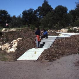 Amenities block path, Shortland Wetlands, NSW, 28 April 1990