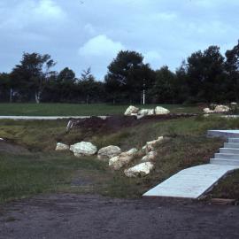 Amenities block path, Shortland Wetlands, NSW, 28 April 1990