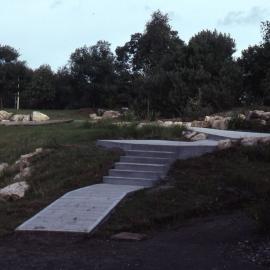 Amenities block path, Shortland Wetlands, NSW, 28 April 1990