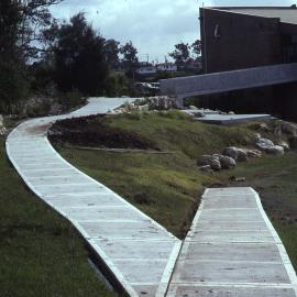 Amenities block path, Shortland Wetlands, NSW, 28 April 1990