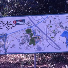 Site plan interpretation sign, Shortland Wetlands, NSW, June 1990
