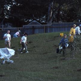 Joan Dickinson, Brendon Kelly and Joanne Kelly, Shortland Wetlands, NSW, May 1991