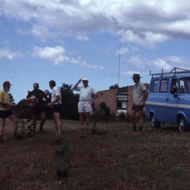 Preparation Lions Club planting bee, Shortland Wetlands, NSW, 1993