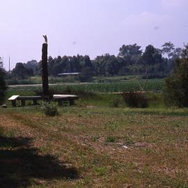 Vlado Krstevski, sculptor, reptile help station, Hunter Wetlands, Shortland, NSW, 1999