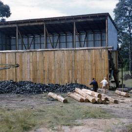 Storage bin construction, April 1956