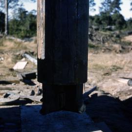 Drilling bit and fishing tool, stowage materials borehole, 18", recovery of broken bit, July 1956