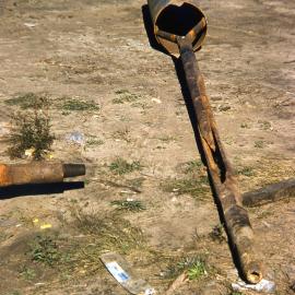 Broken bit - recovery tool, stowage material borehole, July 1956