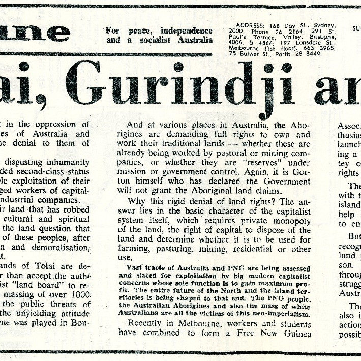 "Tolai, Gurindji and You"