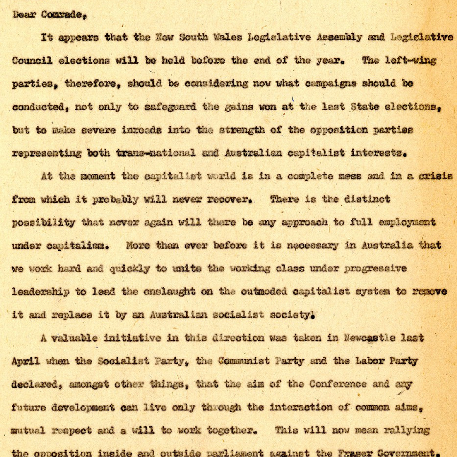 Letter to Editor 'The Socialist'- 1978
