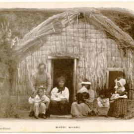 Photograph of a Maori Whare (Communal House)