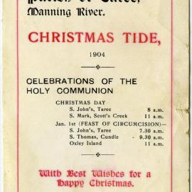 Church Card for the Anglican Parish of Taree NSW