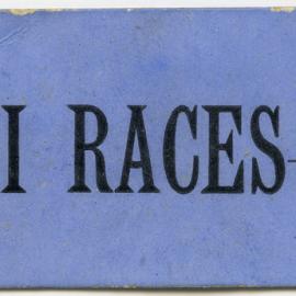 Card for Coraki Races  - 1898 