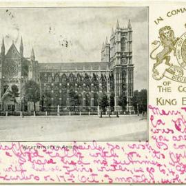 Postcard of Westminster Abbey, London