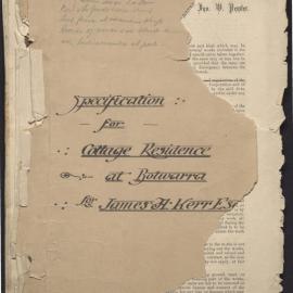Cottage Residence for James A Kerr Esquire -1904 - JW Pender