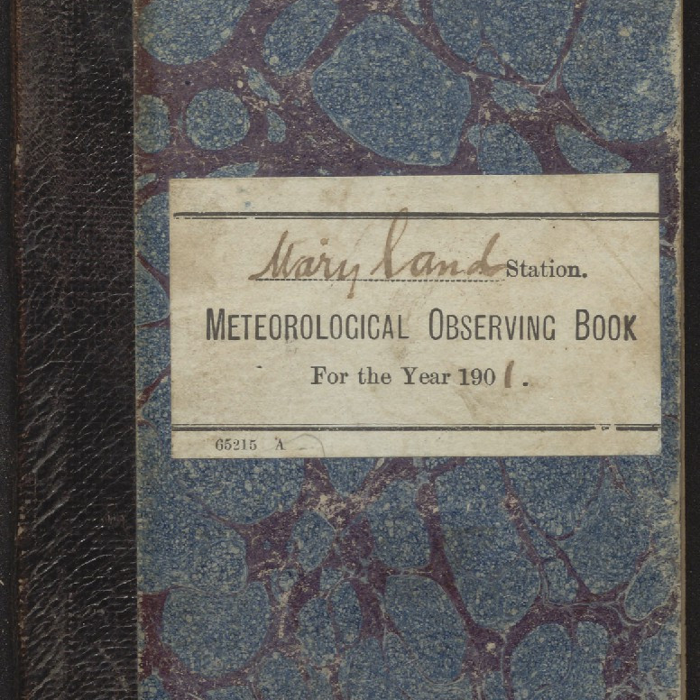 Maryland Station. Meteorological Observing Book For the Year 1901.