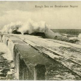 Rough Sea on Breakwater, Napier NZ