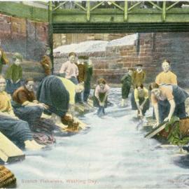 Scotch Fishwives, Washing Day.