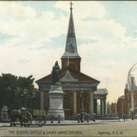 The Queen's Statue & St. James Church, Sydney NSW.