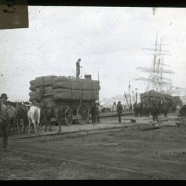 Loading wool—King or Queens wharf