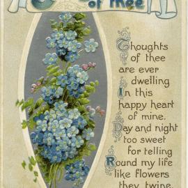 Thoughts of thee are ever dwelling