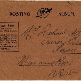 Postcard envelope