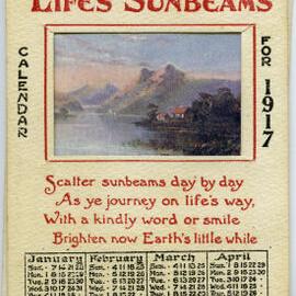 Life's Sunbeams 1917 Calendar