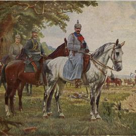 German Officers on Horseback by Artur Fischer