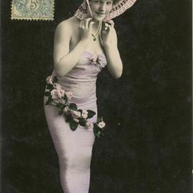 Woman in Pink with Bonnet