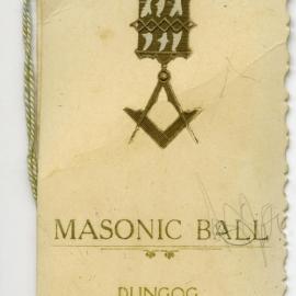 Dungog Masonic Ball Dance Card