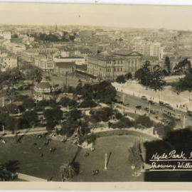 Hyde Park, Sydney, Showing William Street