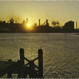 Sunset over BHP Steelworks, Newcastle