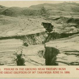 Fissure in the Ground Near Tikitapu Bush after the Great Eruption of Mt. Tarawera, June 10, 1886.