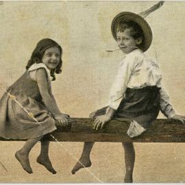 Two Children on Fence