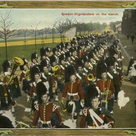 Gordon Highlanders on the march