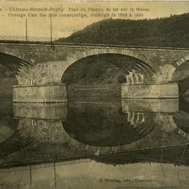 Bridge of the Railway on the Meuse River, Ardennes, France