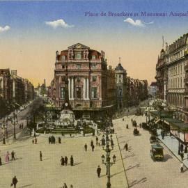 Brouckere Place and Anspach Monument, Brussels, Belgium