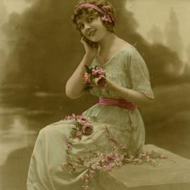 Young Woman with Flowers