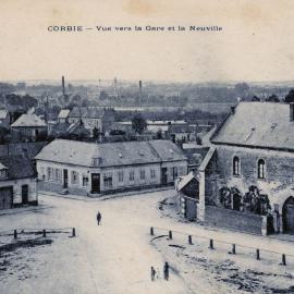 View to the station and Neuville, Corbie, France