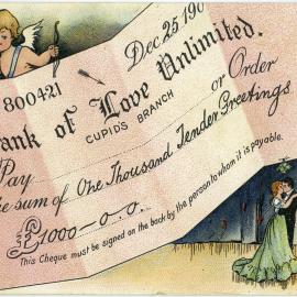 Bank of Love Unlimited - Cheque for 1000 Tender Greetings