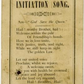 Initiation Song of the Independent Order of Oddfellows