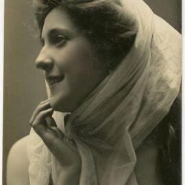 Portrait of woman with headscarf