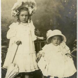 Postcard of two children