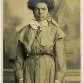 Woman in overcoat